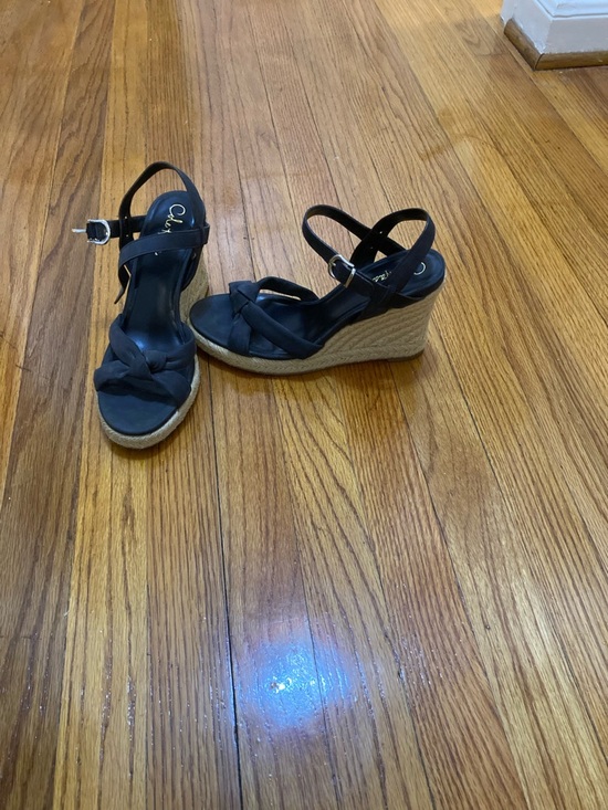 Cole Haan Shoes - Cole Haan Black Espadrille Wedge Sandals